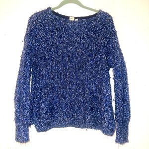 Gap Sweater Womens M Wool Alpaca Marled
High Low Cable Knit Sweater Crew Blue
